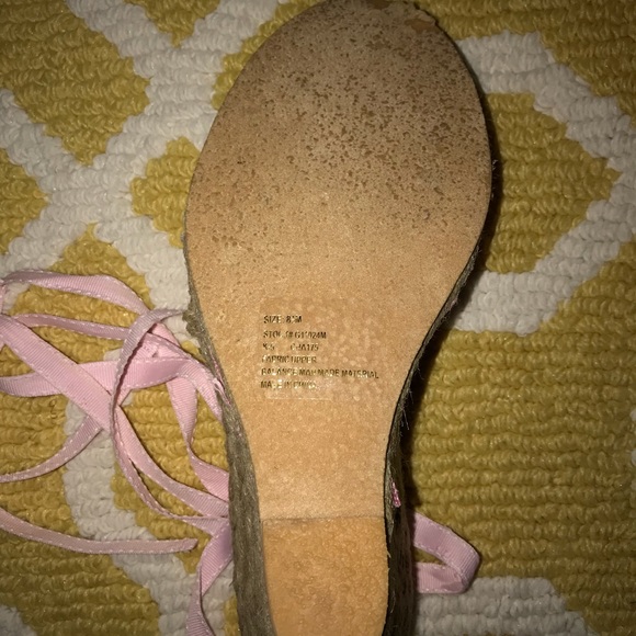 Tommy Girl tie around ankles wedges Sandals - Picture 3 of 6